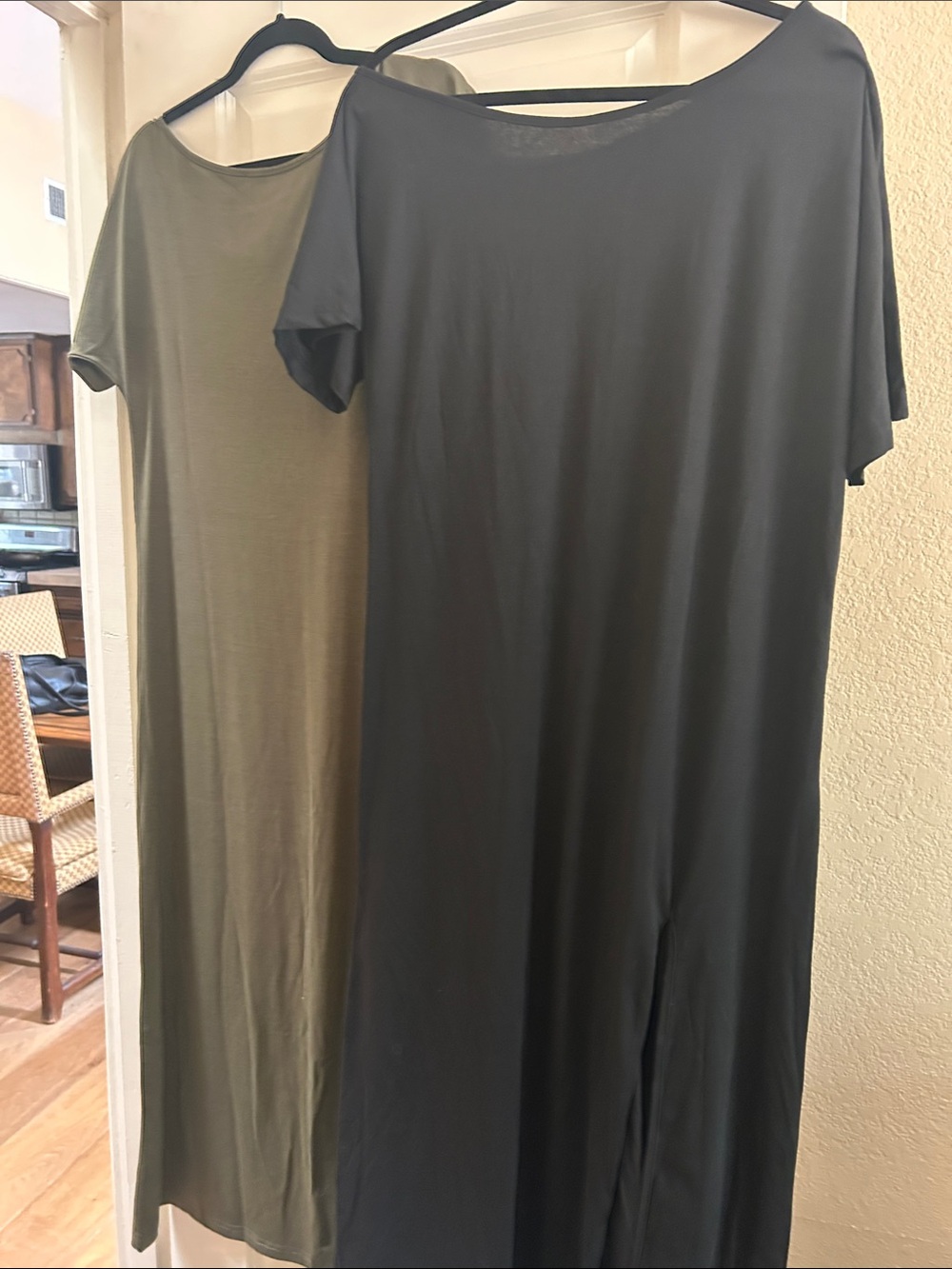 SHEIN Maxi Dress Duo in Black and Olive Green